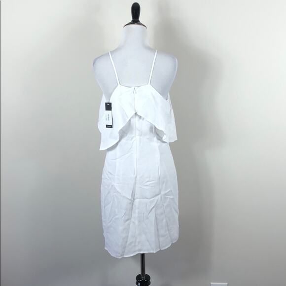 BB Dakota Dress Kaless Cold Shoulder White Sheath - Picture 9 of 9